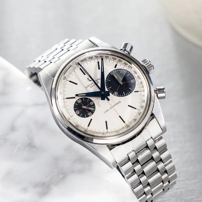 Universal Geneve Uni-Compax 884100/02 "Big Eye" White Dial