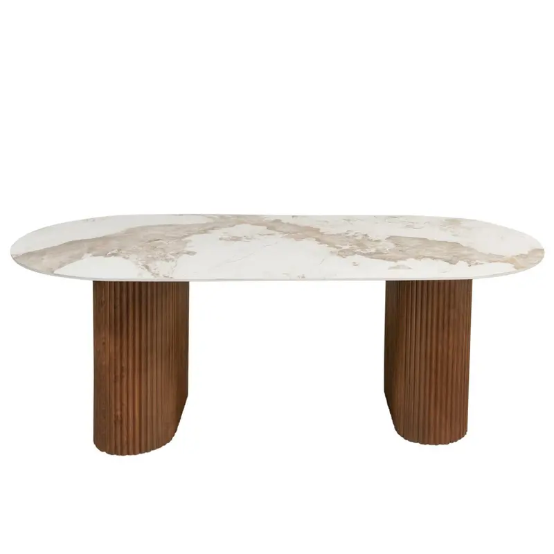 Urban Chique Eettafel Keramiek Marmer 220cm - Pole To Pole