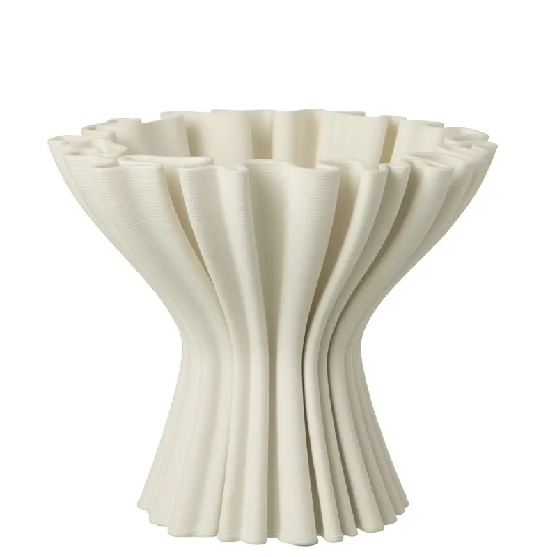 Vaas 3D Print Onregelmatig Porselein Wit J-Line