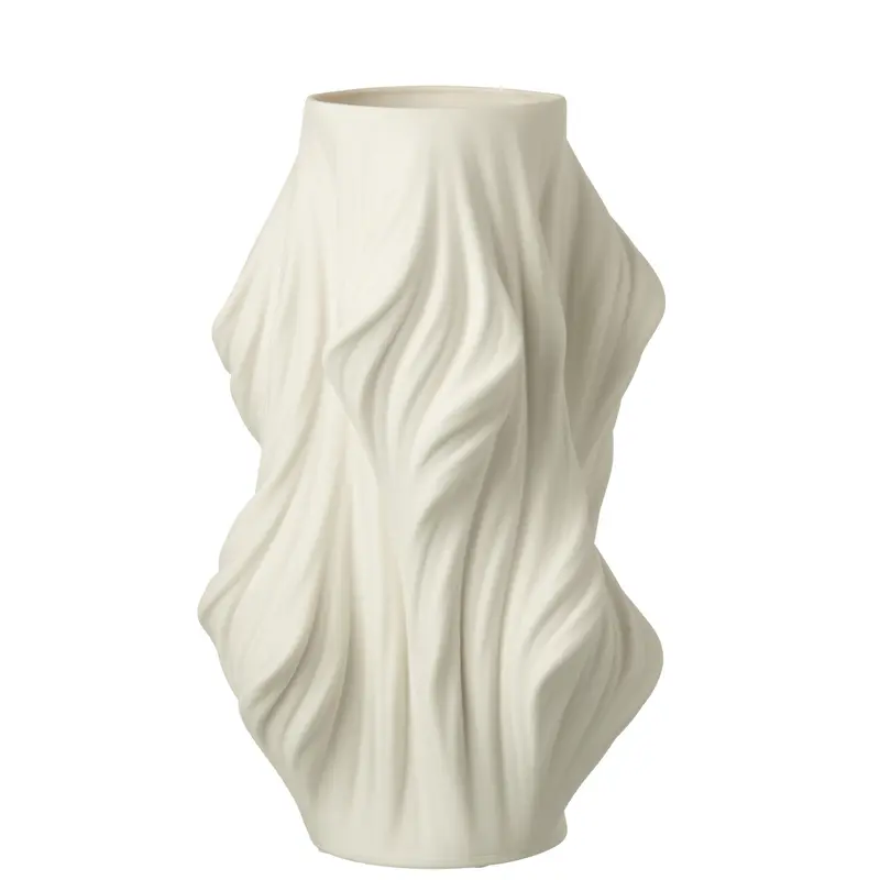 Vaas 3D Print Onregelmatig Porselein Wit Large J-Line