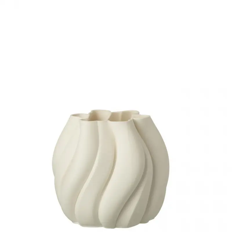 Vaas 3d Print Onregelmatig Steengoed Wit J-Line