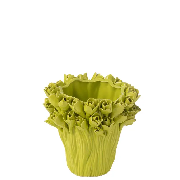 Vaas Ambrosia Keramiek Groen Small Dia 20,5cmxH19cm J-Line