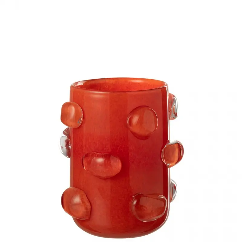 Vaas Aruna Glas Rood Small Ø19xH23cm