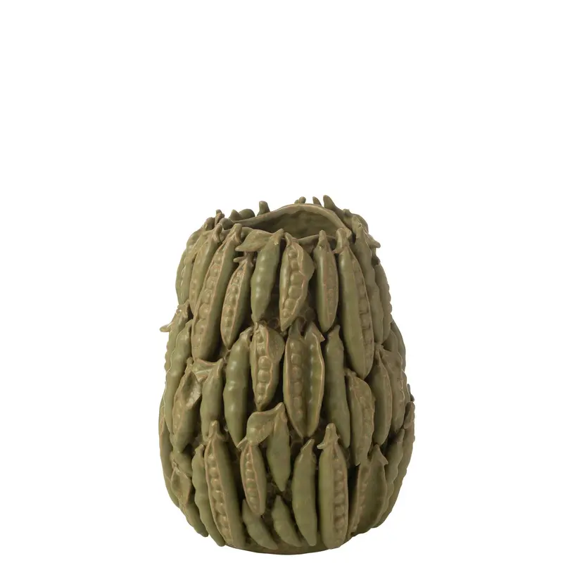 Vaas Botanica Bonen Hoog Keramiek Groen J-Line