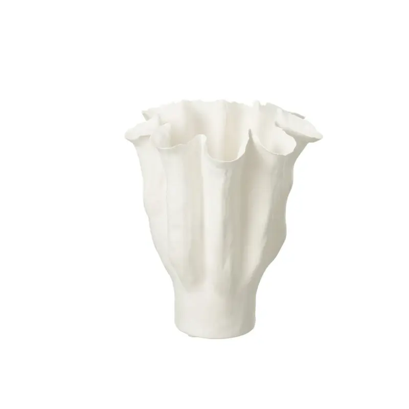 Vaas Calyx Keramiek Wit Medium J-Line