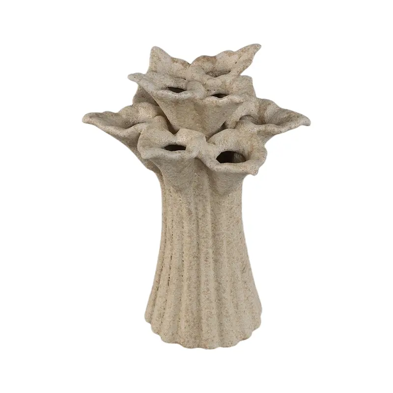 Vaas Ellodie Creme Keramiek Bloem B Tulp Medium PTMD