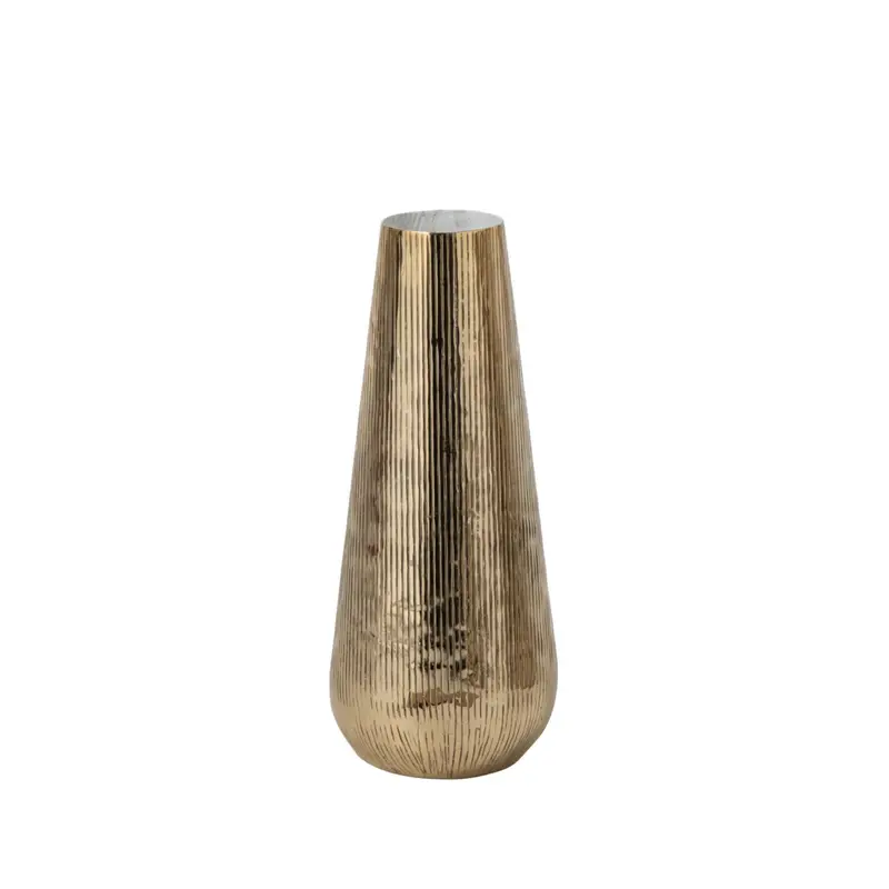 Vaas Gestreept Aluminium Goud/Wit Small J-Line