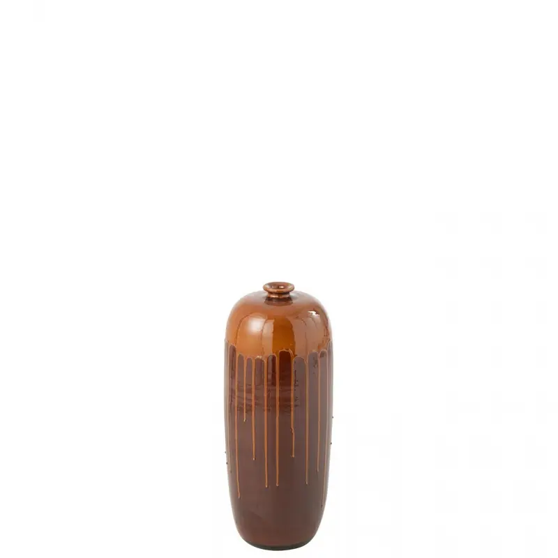 Vaas Lee Terra Blinkend Bruin/Oranje Small Ø19xH55cm J-Line