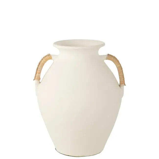 Vaas Leo Terracotta Wit/Natuur J-Line