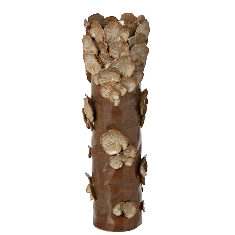 Vaas Paddenstoelen Keramiek Bruin Beige Large J-Line