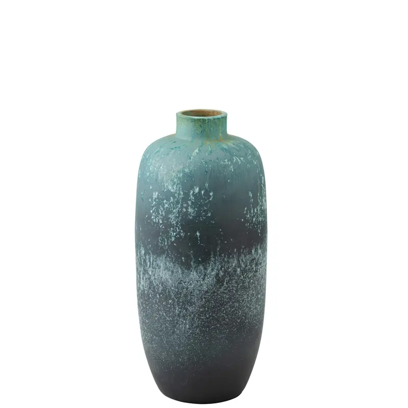 Vaas Vintage Keramiek Azuurblauw Medium J-Line