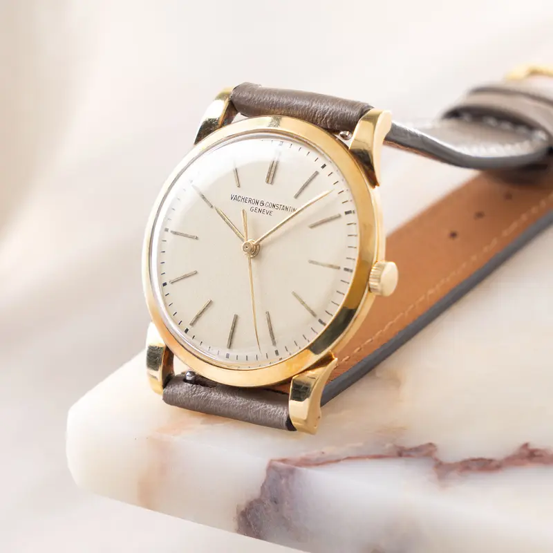 Vacheron Constantin 18k Yellow Gold Ultra-Thin Dress Watch Ref. 6031 Silver Dial