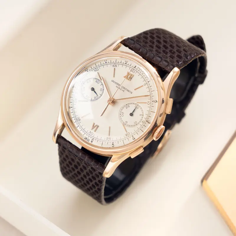 Vacheron Constantin Chronograph ref. 4072 in 18k Rose Gold Cream dial with Extract of the Archives