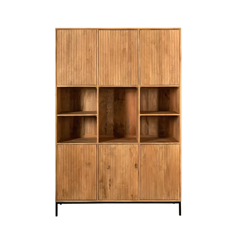 Vakkenkast Madison Mangohout Naturel 135cm Starfurn