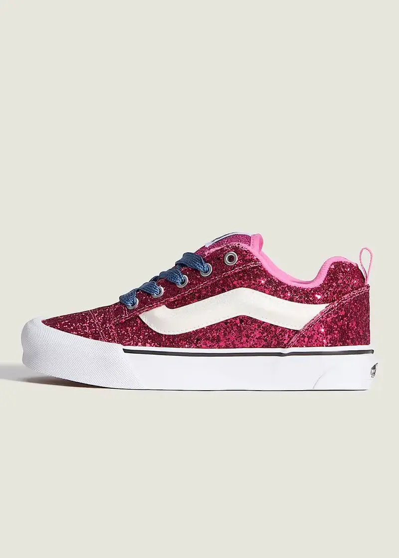 Vans Knu Skool Glitter Shoes Pink White