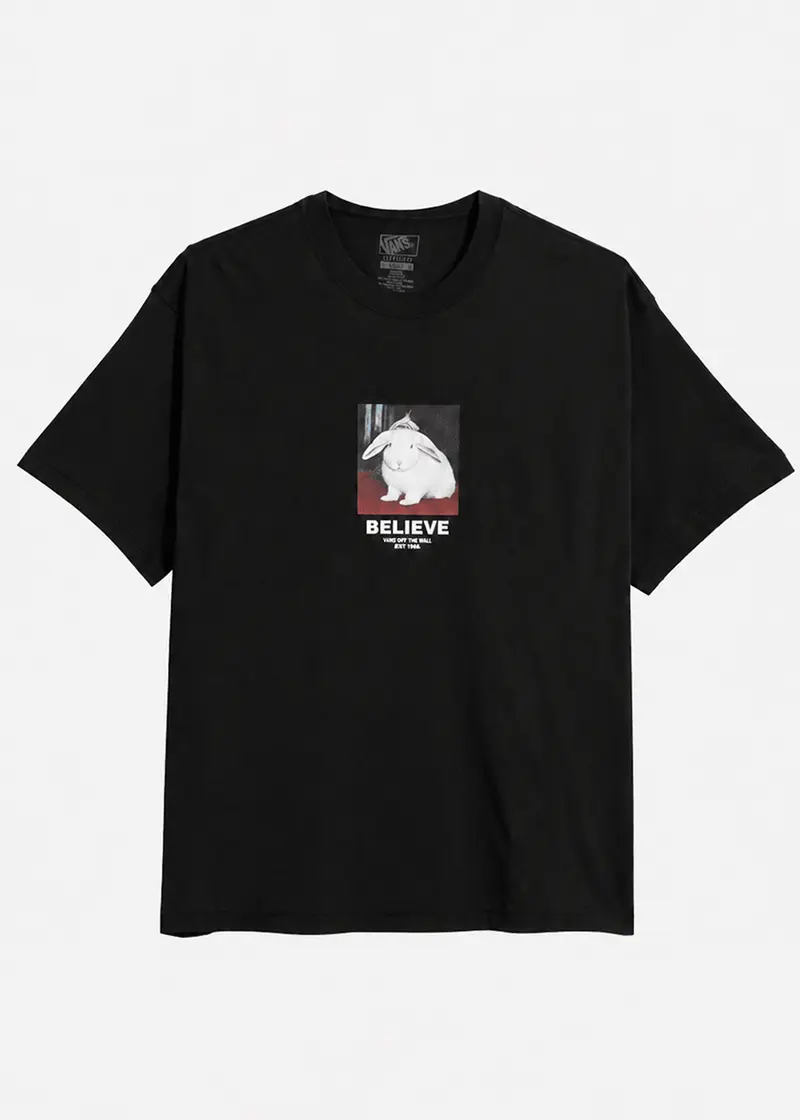 Vans Men's Believe Magic Within Bunny T-Shirt Black