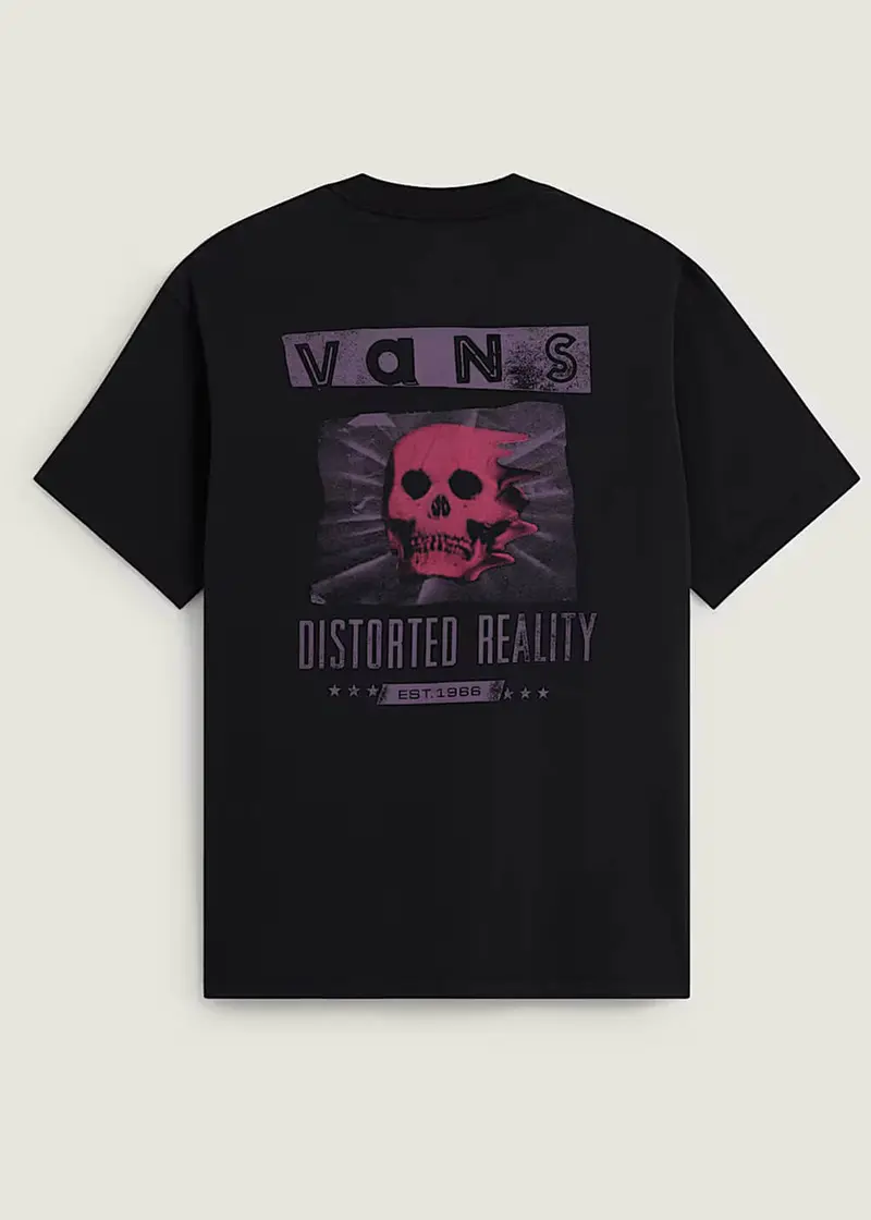 Vans Men's Distorted Reality Skull T-Shirt Black