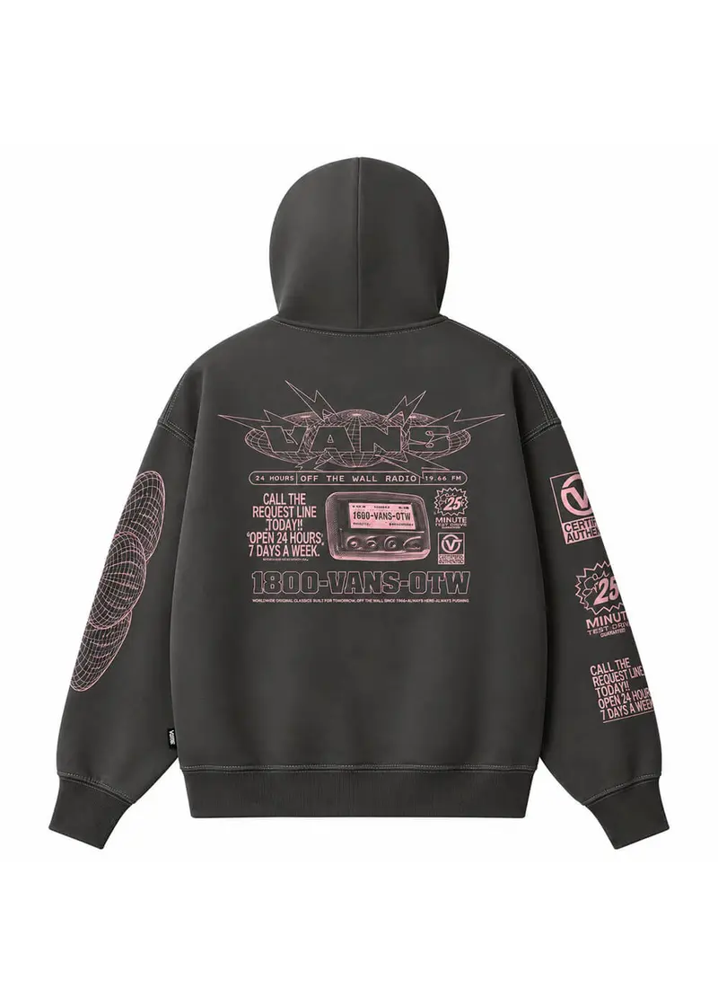 Vans Men's Hotline Radio Pullover Faded Black
