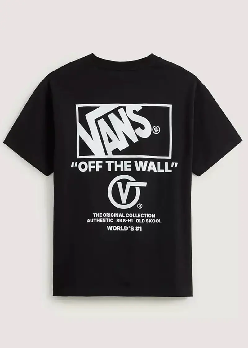 Vans Men's Stacked Hi SS T-Shirt Black White