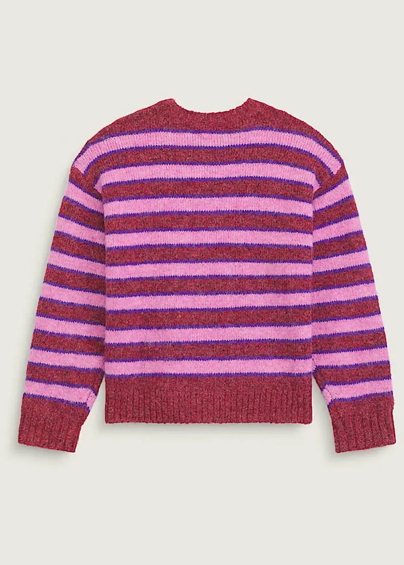 Vans Women's Rollins Stripe Sweater Red Purple