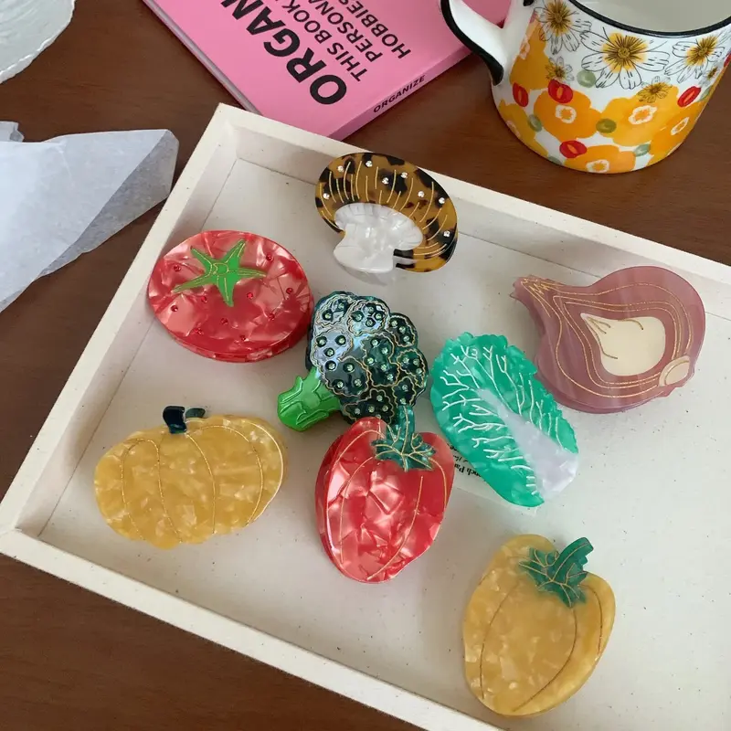 Vegetable Hair Claw Clips (8 Designs)
