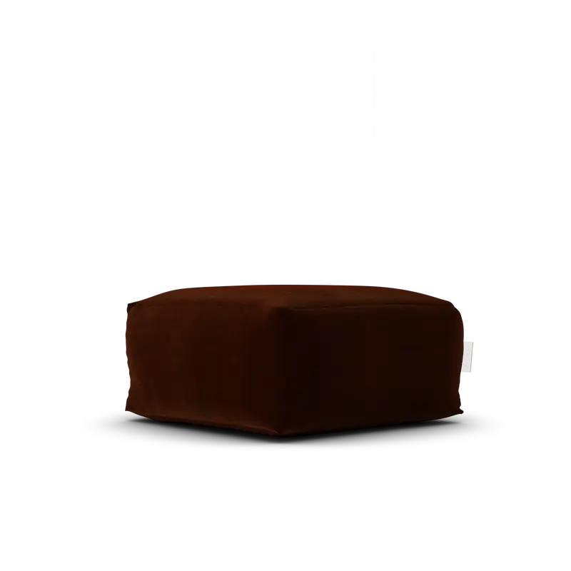 Velvet Square Pouf Copper - Laui Lounge
