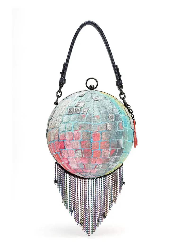 Vendula London Caturday Night Fever Disco Ball Handbag