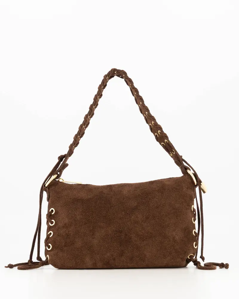 Verony bag suede dark brown