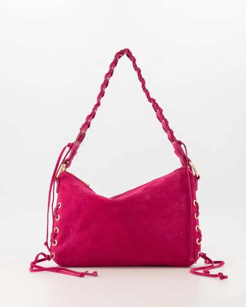 Verony bag suede fuchsia