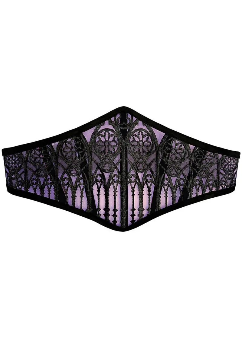 Videnoir Cathedral Mesh Corset Belt Purple