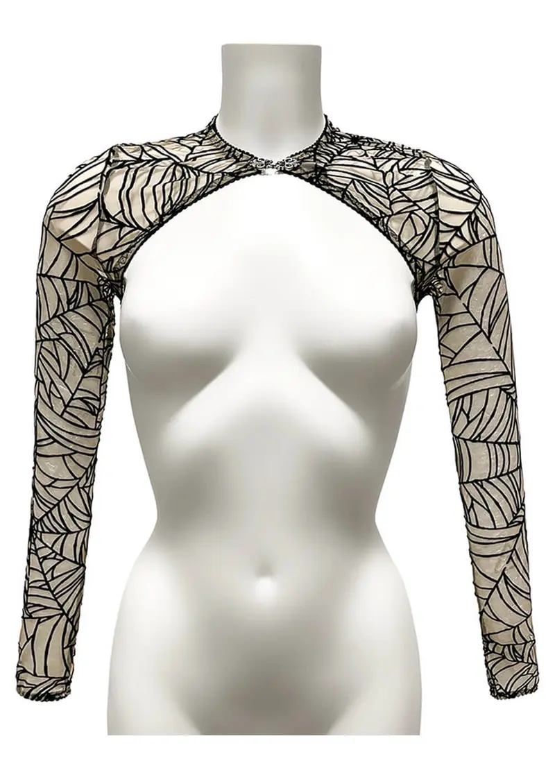 Videnoir Spiderweb Bolero Nude Black