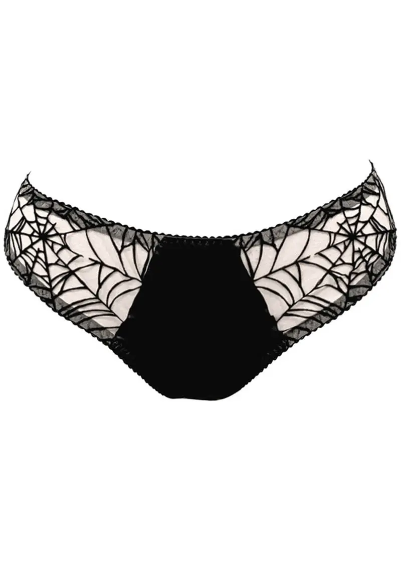 Videnoir Spiderweb Brief Nude Black