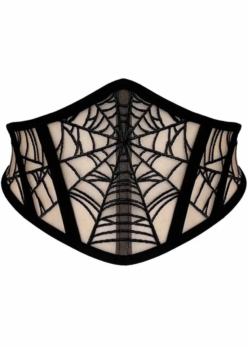 Videnoir Spiderweb Corset Belt Nude