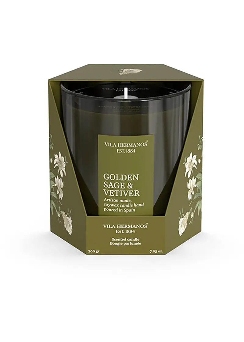 Vila Hermanos Herbalist Golden Sage & Vetiver 200g Scented Candle