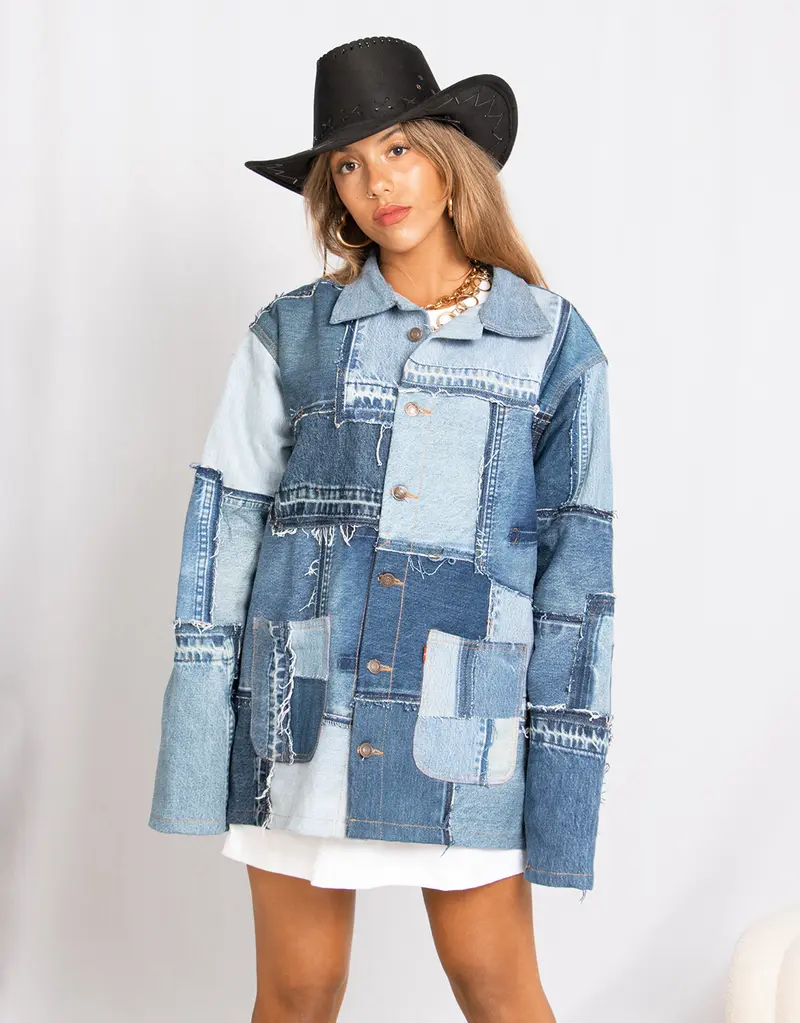 Vintage customized Levi's patches jacket