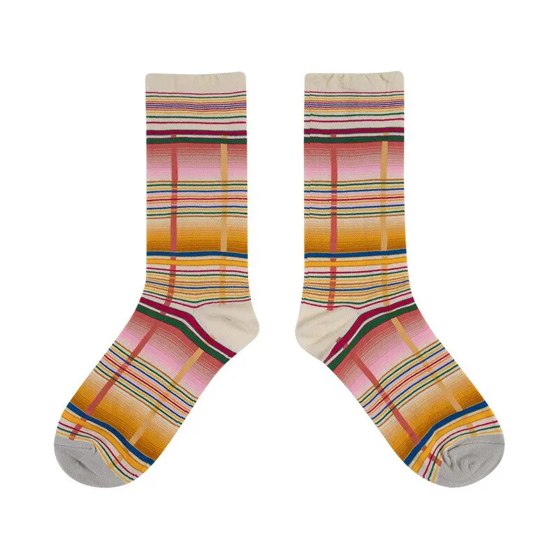 Vintage Palette Stripe Crew Socks