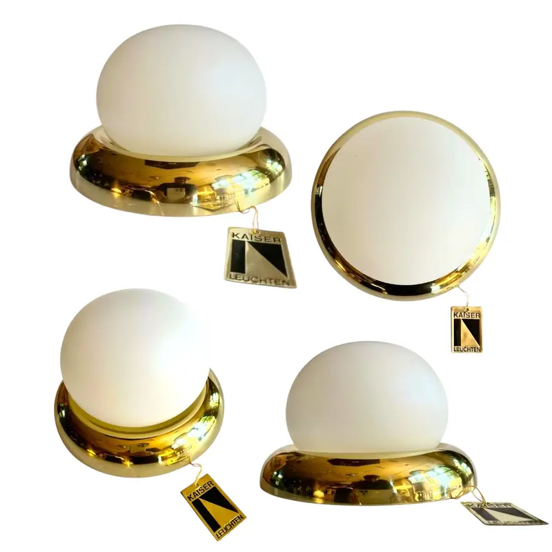Vintage set van vier plafonnières van Kaiser Leuchten, Duitsland 1950s
