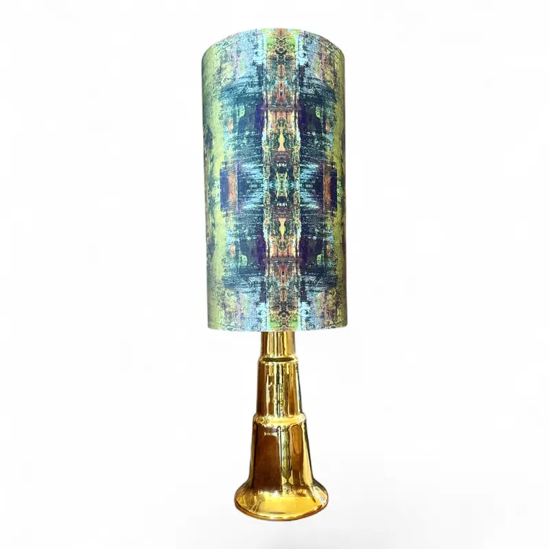 Vintage XL glaslamp met nieuwe design lampenkap, 1970s