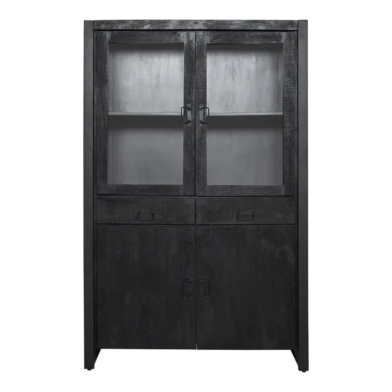 Vitrinekast Boaz Zwart 115cm Starfurn