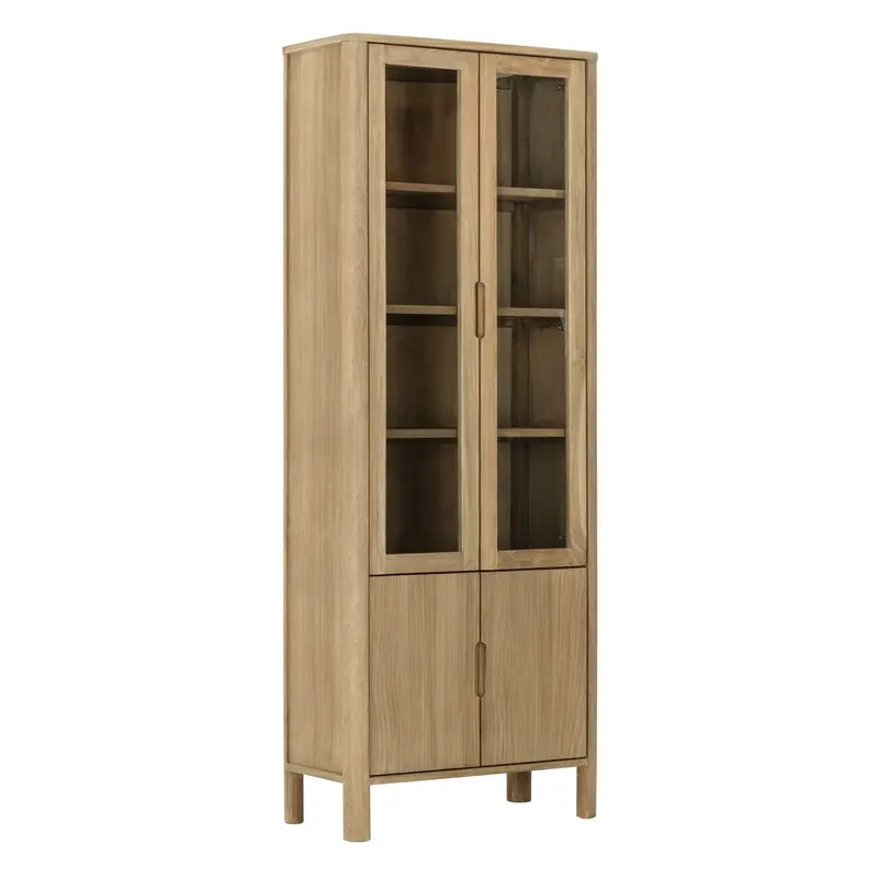 Vitrinekast Forte Teakhout Naturel 210cm DTP Home