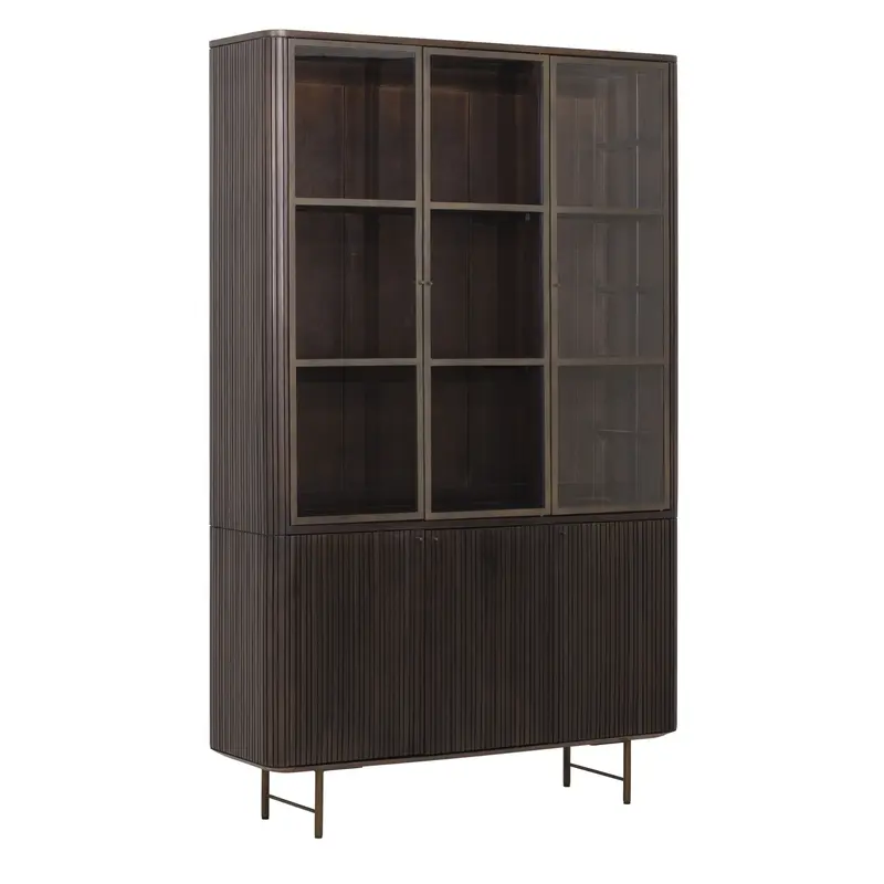 Vitrinekast Maroon Mahonie Bruin DTP Home