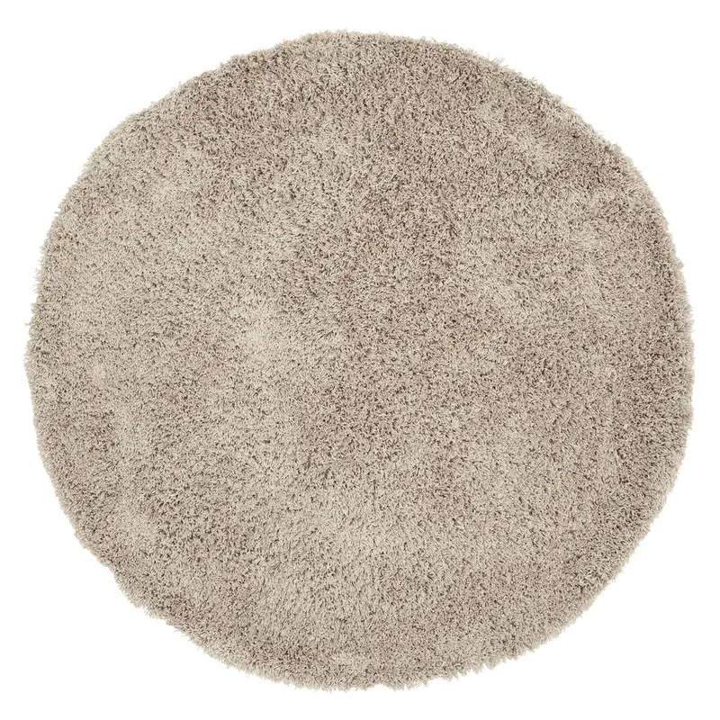 Vloerkleed Celeste Polyester Taupe Rond 150cm MUST Living