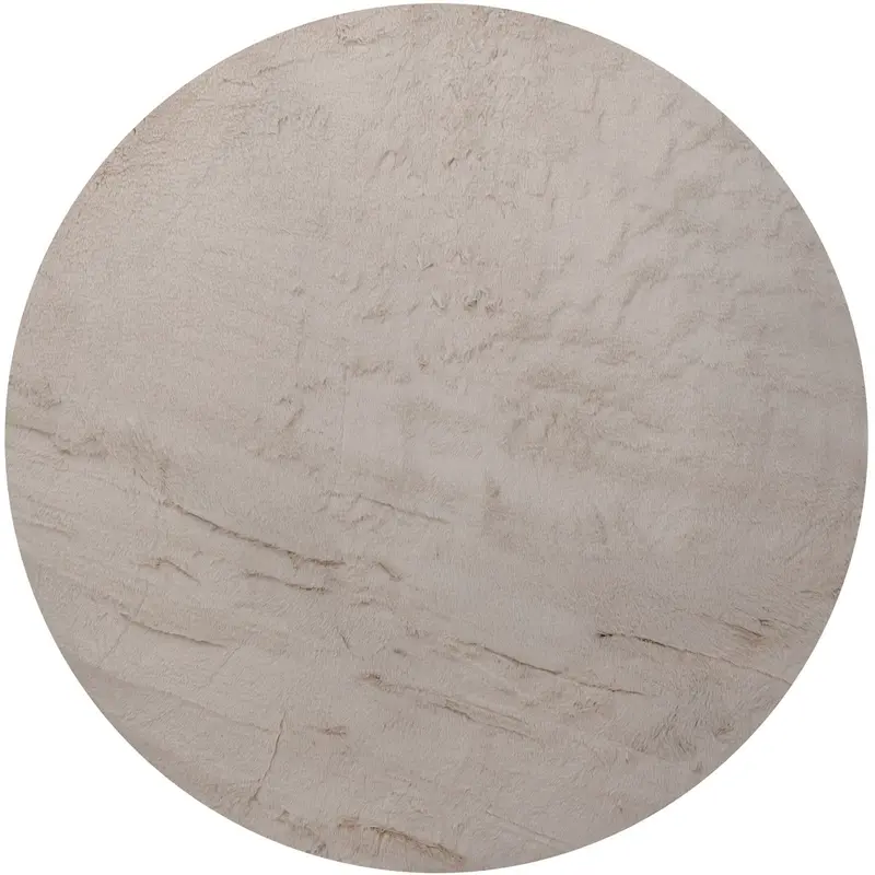 Vloerkleed Lodge Polyester Taupe Rond 160cm MUST Living