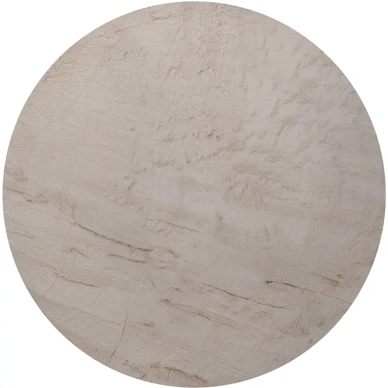 Vloerkleed Lodge Polyester Taupe Rond 200cm MUST Living
