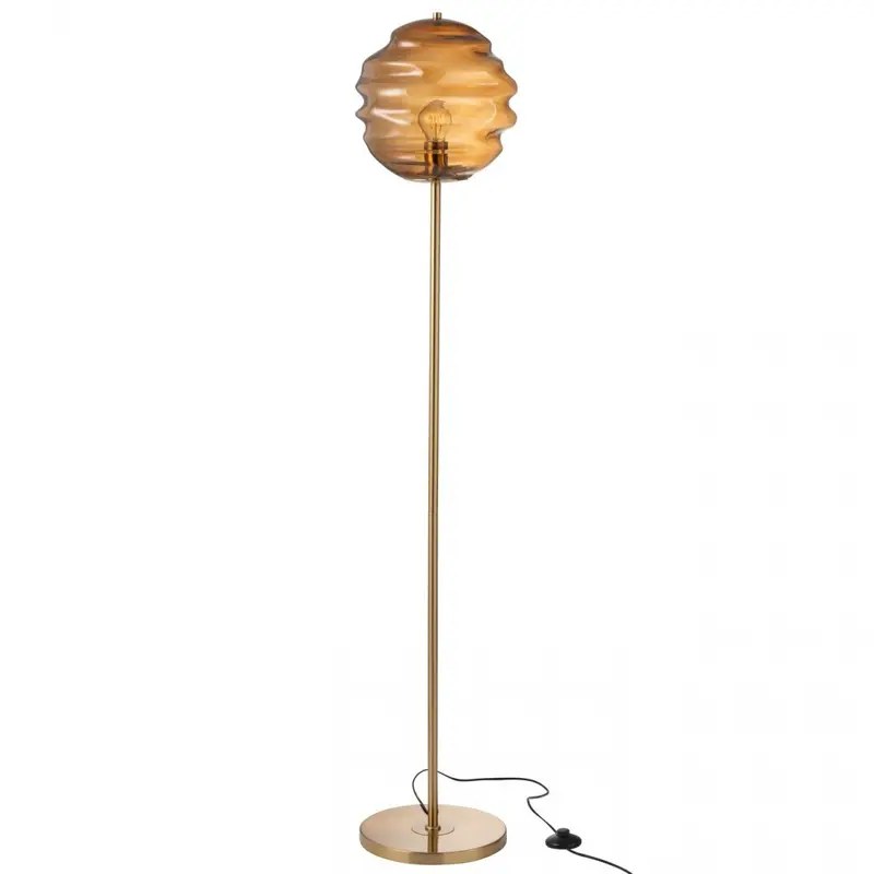 Vloerlamp Glas Bruin H156cm J-Line
