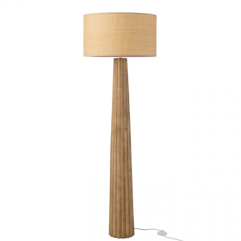 Vloerlamp Paraplu Ailanthus Hout Naturel 48x48x157cm J-Line