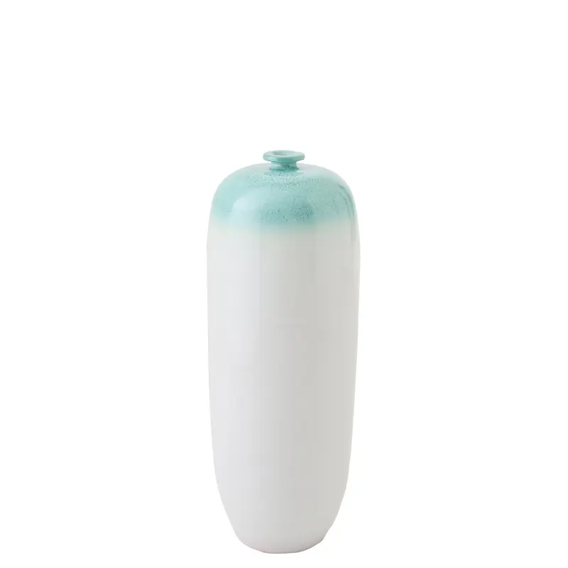 Vloervaas Keramiek Mintgroen/Wit Medium J-Line