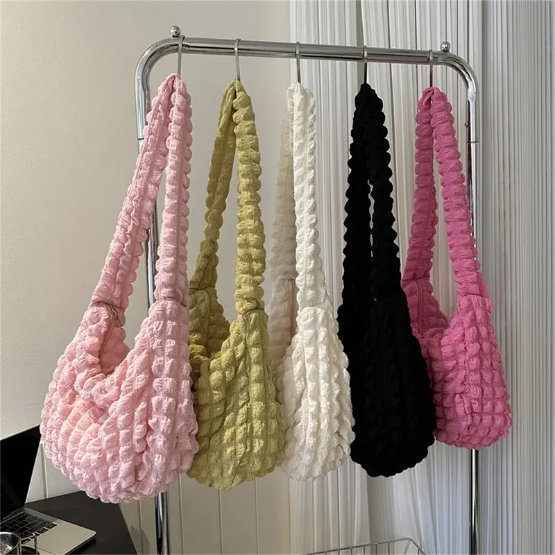 Waffle Texture Shoulder Bag (5 Colours)