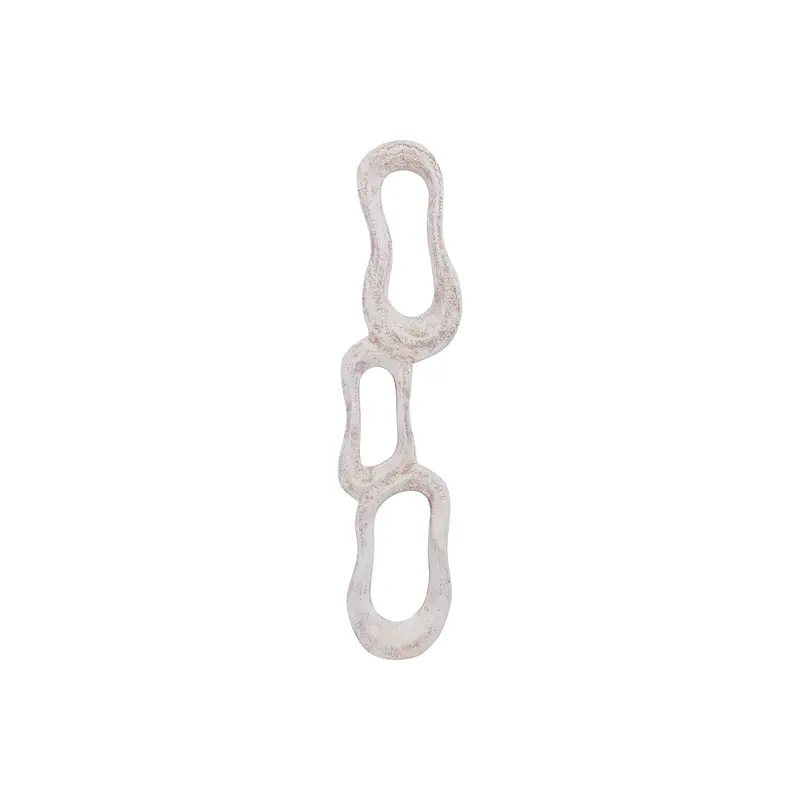 Wanddeco Camare Abstract Design Gegoten Aluminium Beige Small PTMD
