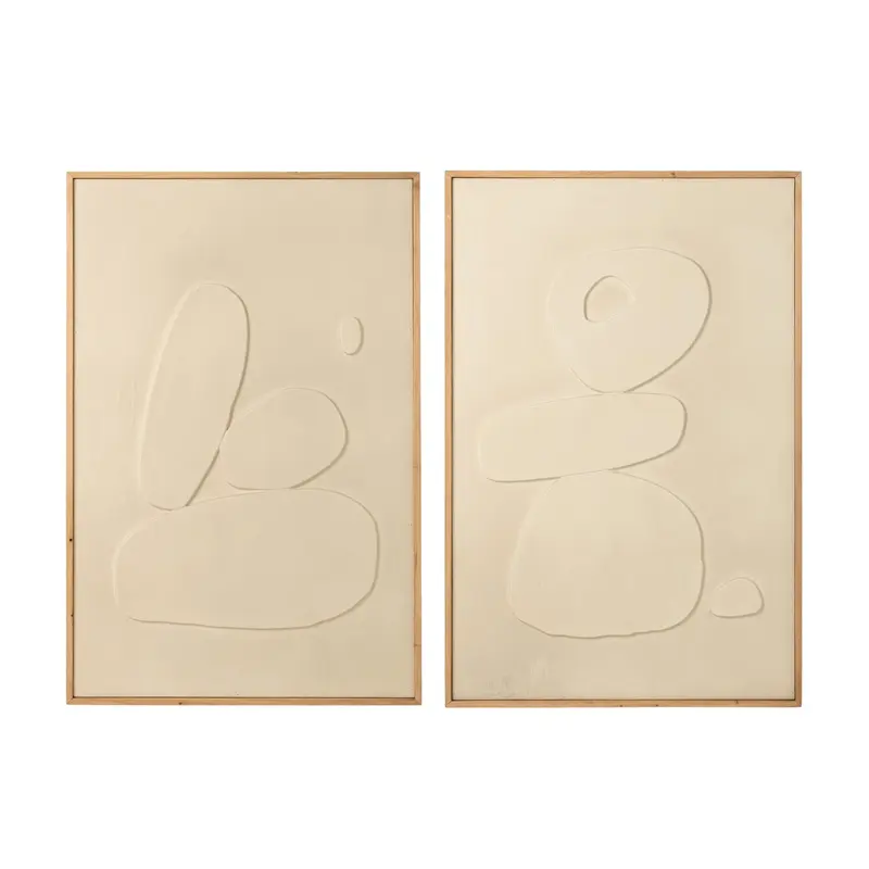 Wanddecoratie Mdf Wit Assortiment Van 2 J-Line
